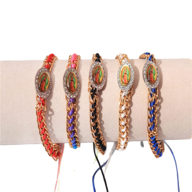 Virgin Mary Bracelet Handmade Red Color String Bracelet Lucky Bracelet Men Women Prayer Bracelet - view 4