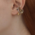 Retro Beaded Earrings For Women Sweet Wine Beach Love Story Sandstone Mollusk Element Round And Hoop Earrings Bohemian Style - front view