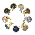 Gold Roman Numeral Scale French Cufflink Watch Factory Men's Shirt West Suit Small Audience Copper Material Business Occasion - front view
