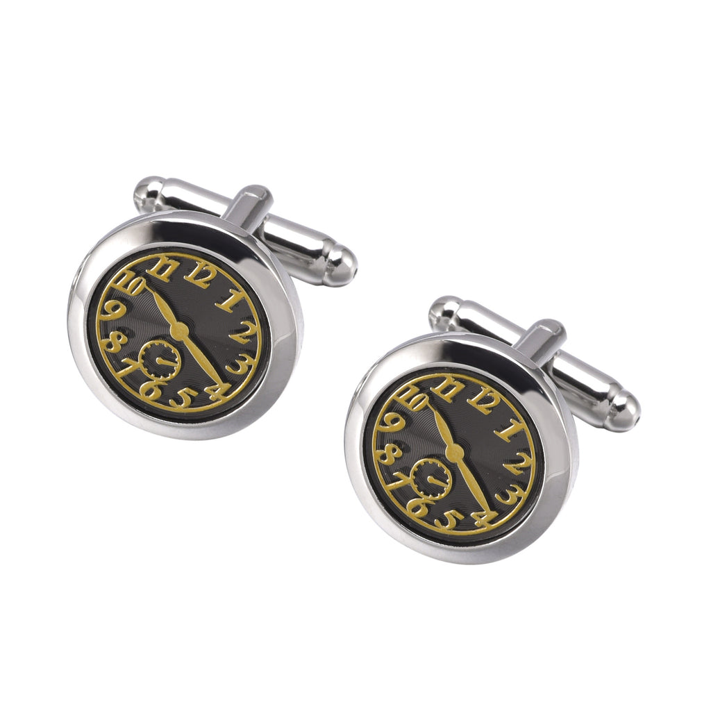 Gold Roman Numeral Scale French Cufflink Watch Factory Men's Shirt West Suit Small Audience Copper Material Business Occasion - view 2