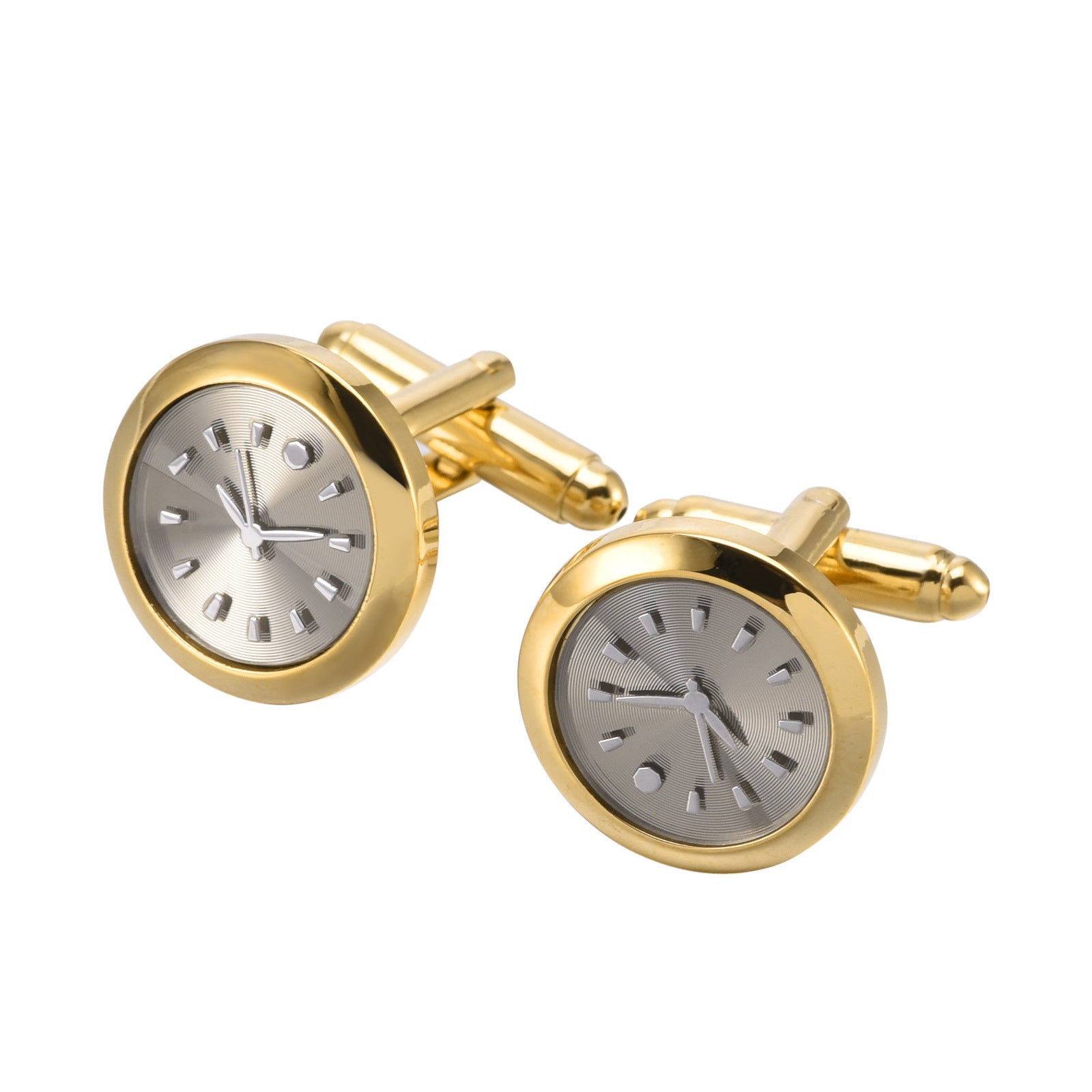 Gold Roman Numeral Scale French Cufflink Watch Factory Men's Shirt West Suit Small Audience Copper Material Business Occasion - view 5