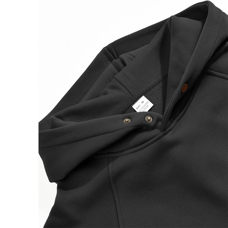Men's Hoodie Sweatshirt Loose Casual Solid Color Spring Autumn Fashionable  Style Long Sleeve Top - view 3