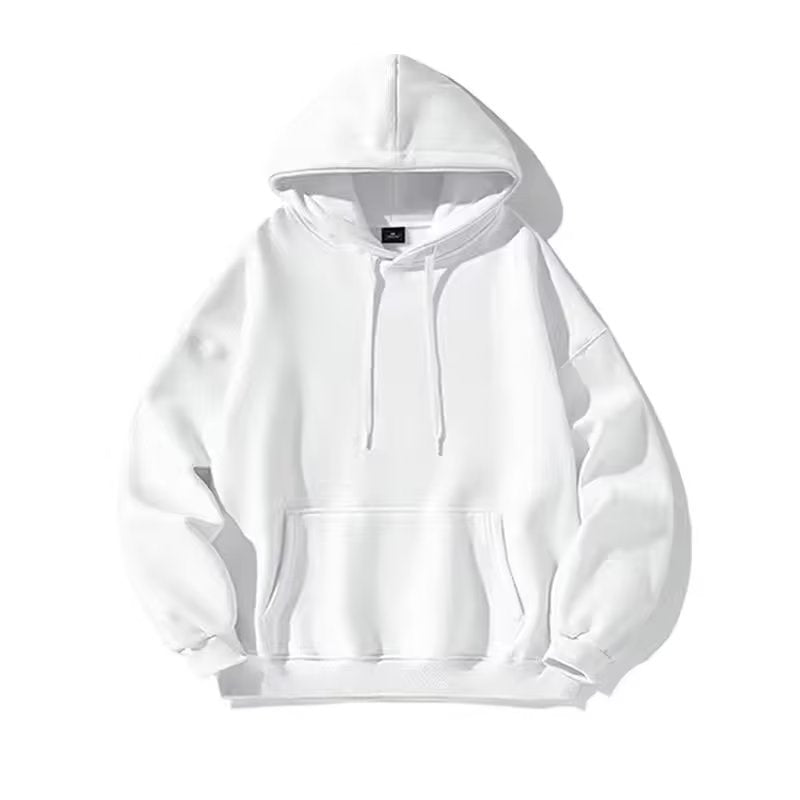 Men's Hoodie Sweatshirt Thin Pure Color Casual Loose Fit Spring Autumn Polyester Long Sleeve Round Neck New Style Streetwear - view 2
