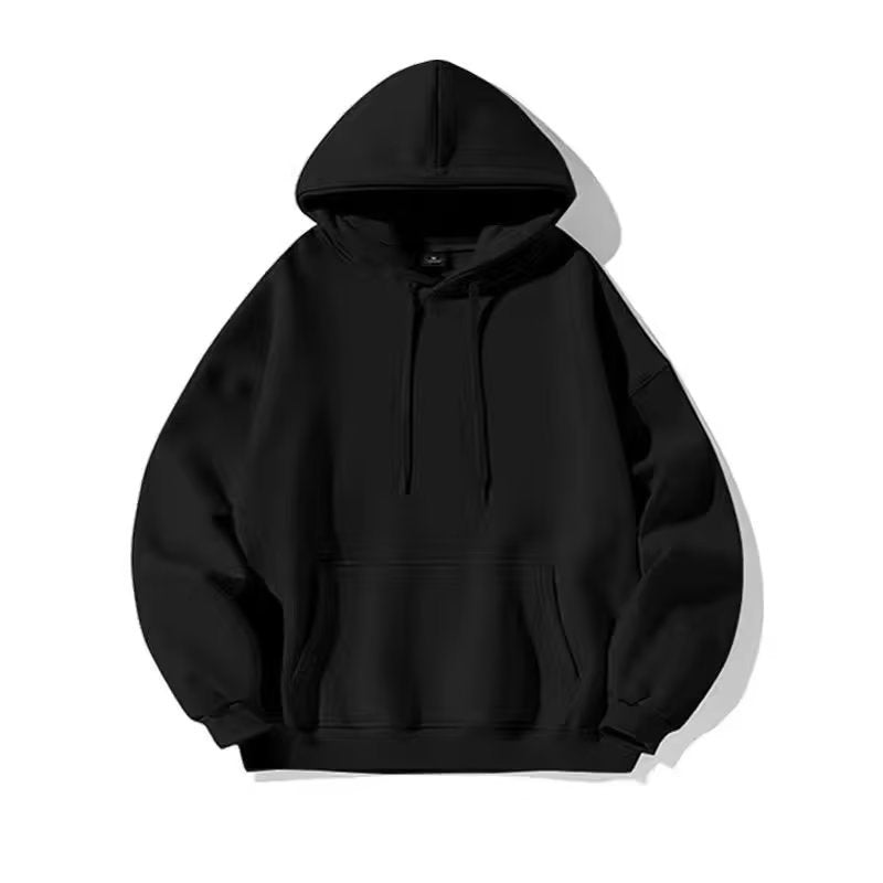 Men's Hoodie Sweatshirt Thin Pure Color Casual Loose Fit Spring Autumn Polyester Long Sleeve Round Neck New Style Streetwear - view 3