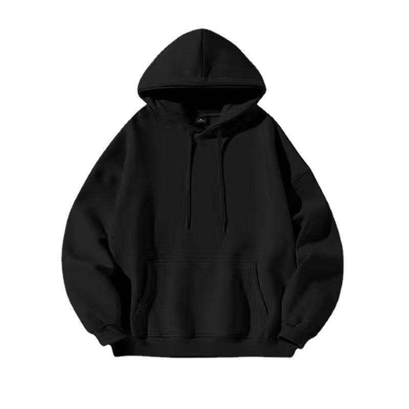 Men's Hoodie Sweatshirt Thin Pure Color Casual Loose Fit Spring Autumn Polyester Long Sleeve Round Neck New Style Streetwear - view 5