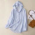 Hooded Sun Protection Long Sleeve Lightweight Casual Women's Top Summer New Style Loose Fit Air Conditioning Shirt - front view