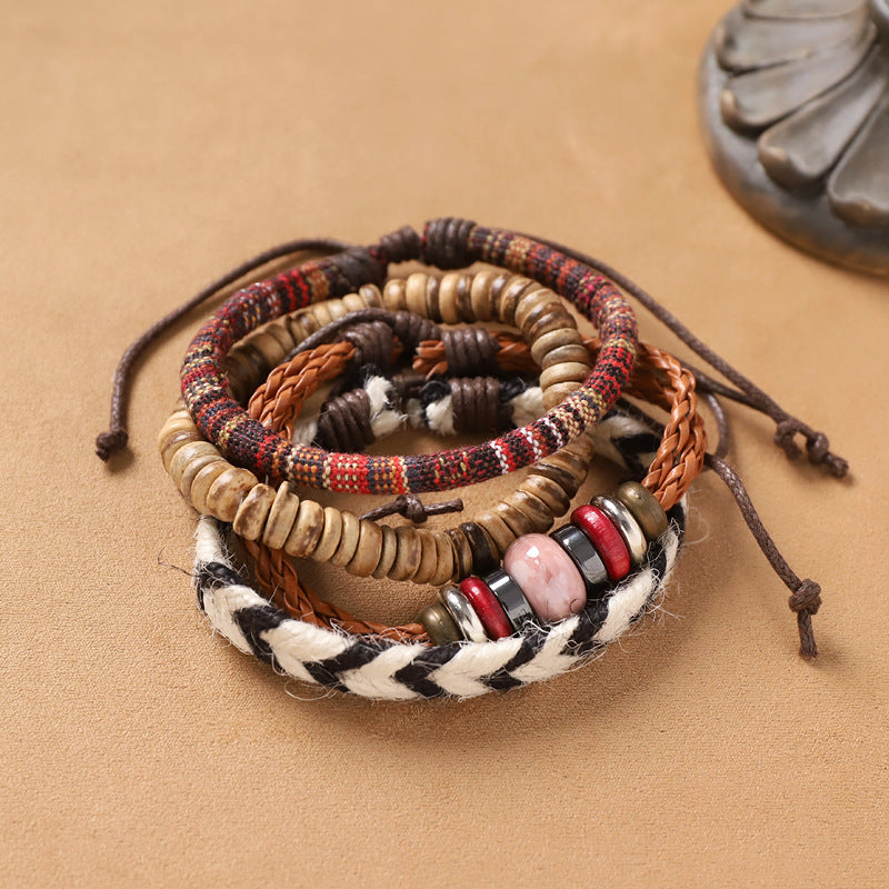 Handmade Bohemian Ethnic Style Bracelet Vintage Weaved Multi-Layered Unisex Bracelet Small Batch Rope Bracelet For Men And Women - view 2