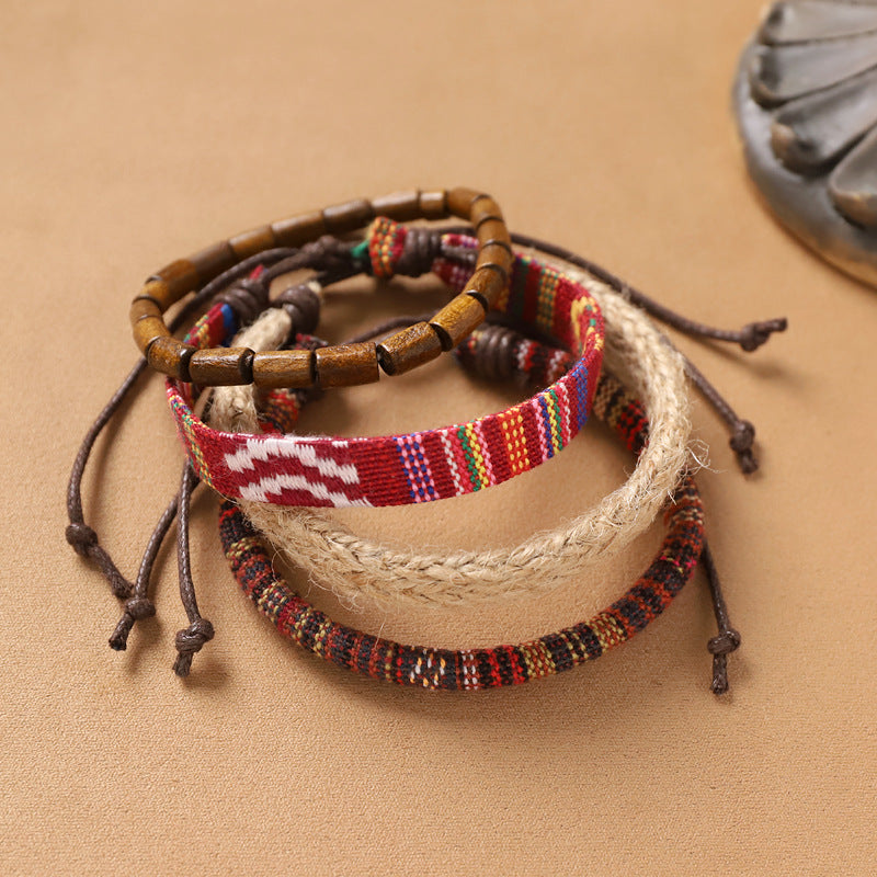 Handmade Bohemian Ethnic Style Bracelet Vintage Weaved Multi-Layered Unisex Bracelet Small Batch Rope Bracelet For Men And Women - view 3