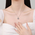 Elegant Sterling Silver S925 Drop-Shaped Necklace For Women All Match Luxury Sense Moissanite Pendant Pendant Necklace Jewelry Accessories - front view