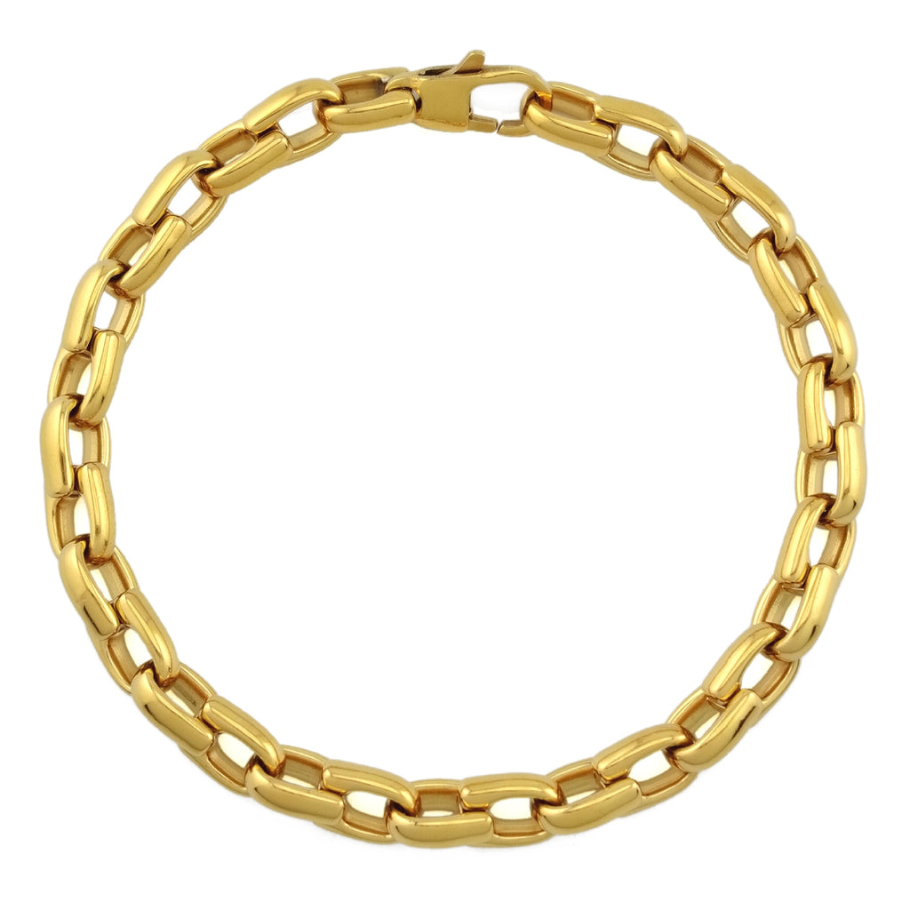 Bracelets Geometric Titanium Steel PVD Coated Men's Chain Bracelets - front view