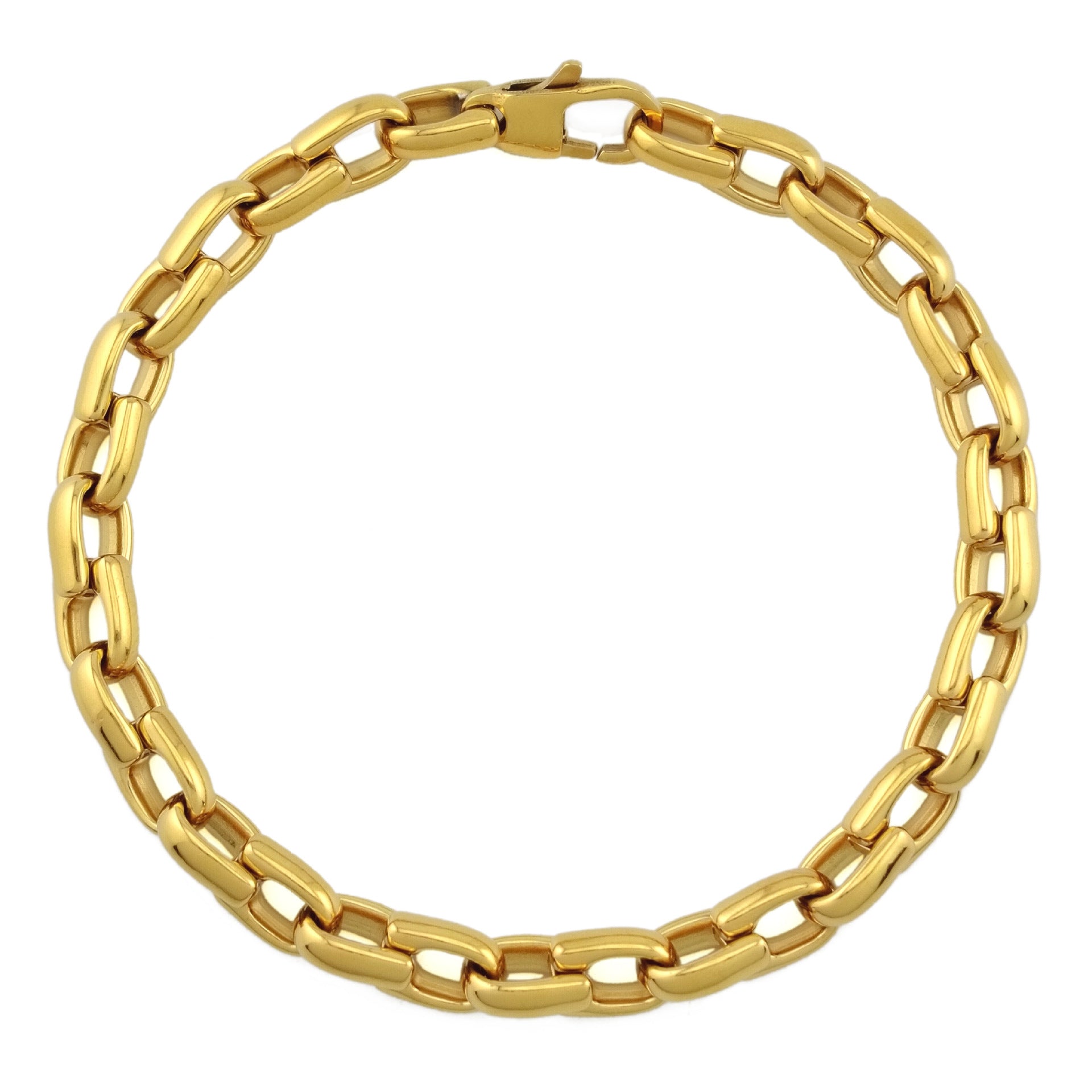 Bracelets Geometric Titanium Steel PVD Coated Men's Chain Bracelets - front view