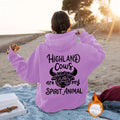 Casual Hoodie Sweatshirt With Western Cowboy Letter Print Long Sleeve Women's Top Street Style Loose Fit Printed Cotton Polyester - front view