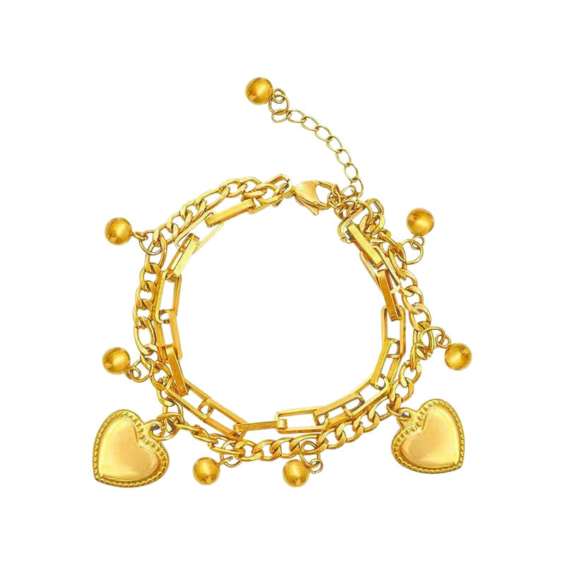 New Fashionable 304 Stainless Steel Bracelet For Women Non-Fading Personality Stainless Steel Jewelry Geometric Pattern Luxury Style - view 5