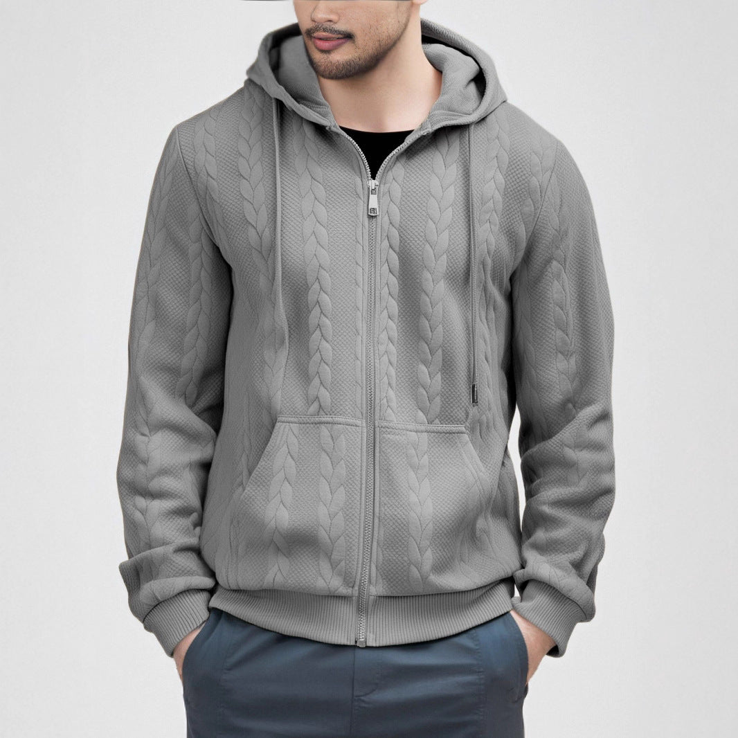 Men's Hoodie Sweatshirt Thickened  Style Embroidery Casual Long Sleeve Loose Fit Four Seasons Polyester - view 2