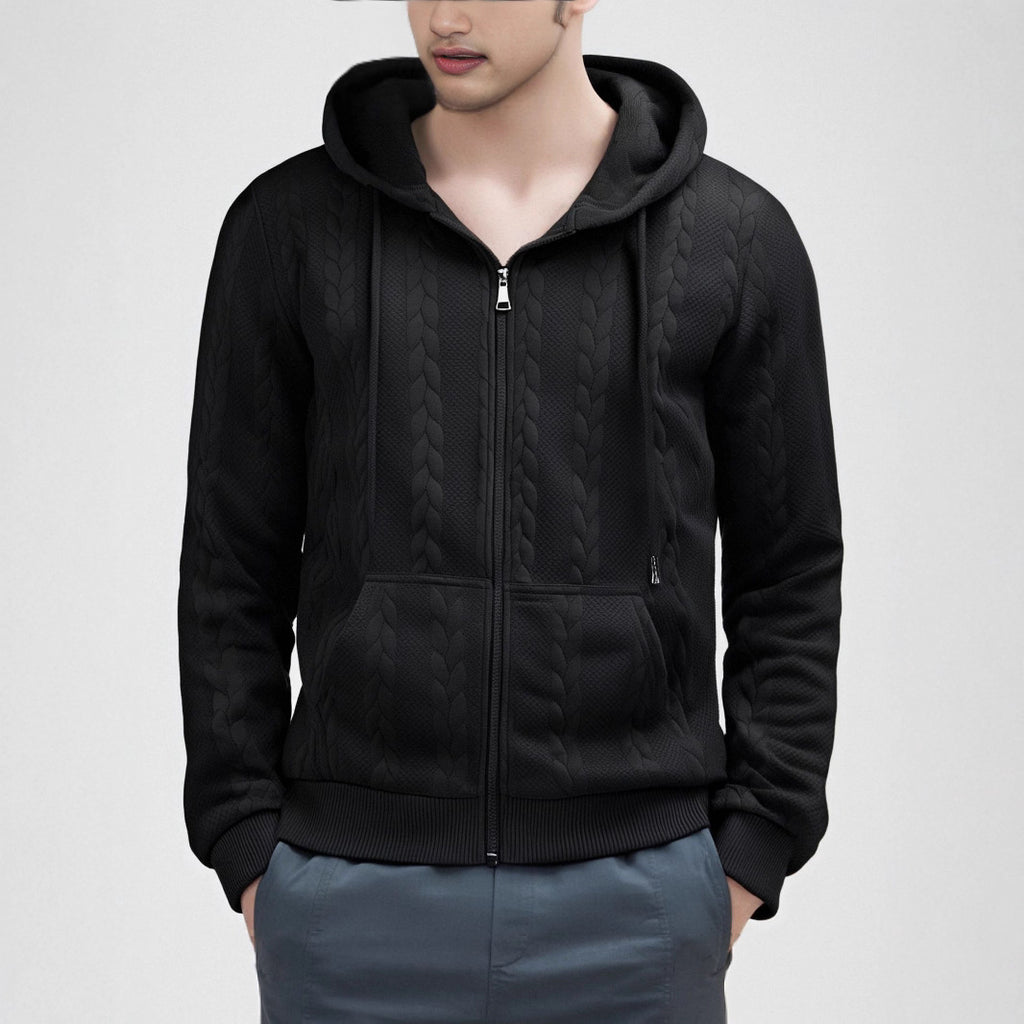Men's Hoodie Sweatshirt Thickened  Style Embroidery Casual Long Sleeve Loose Fit Four Seasons Polyester - view 3