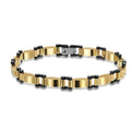 Hot-Selling Men's Bracelet New And New Style Titanium Steel Bracelet Splicing Couple Bracelet Vintage Stainless Steel Bracelet - front view