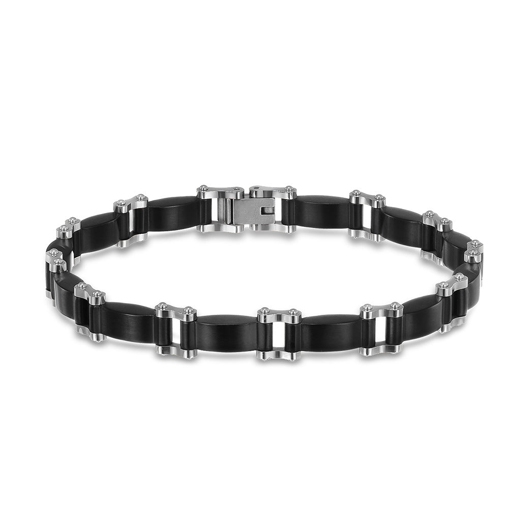 Hot-Selling Men's Bracelet New And New Style Titanium Steel Bracelet Splicing Couple Bracelet Vintage Stainless Steel Bracelet - view 4