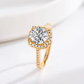 Trendy Combination Stacking Rings Women's Single Open Finger Ring Luxury Guard Heart Ring Geometric Pattern Copper Alloy - front view