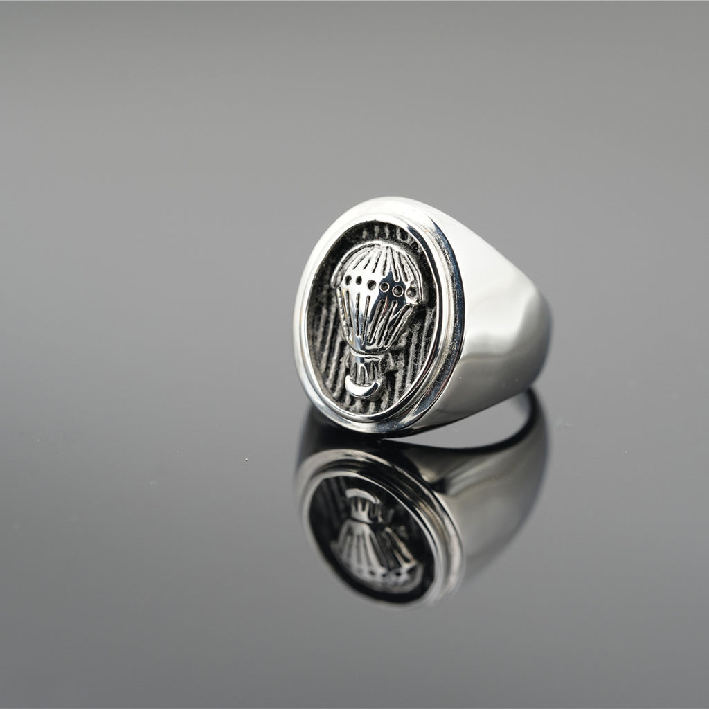 Titanium Steel Men's Ring Strong Open Ring Thai Style Silver Men's Ring Retro Cross Craftsmanship - view 2
