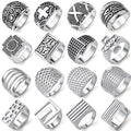 Vintage Dragon Men's Ring Trendy Open Ring Simple Black Single Men's Ring - front view