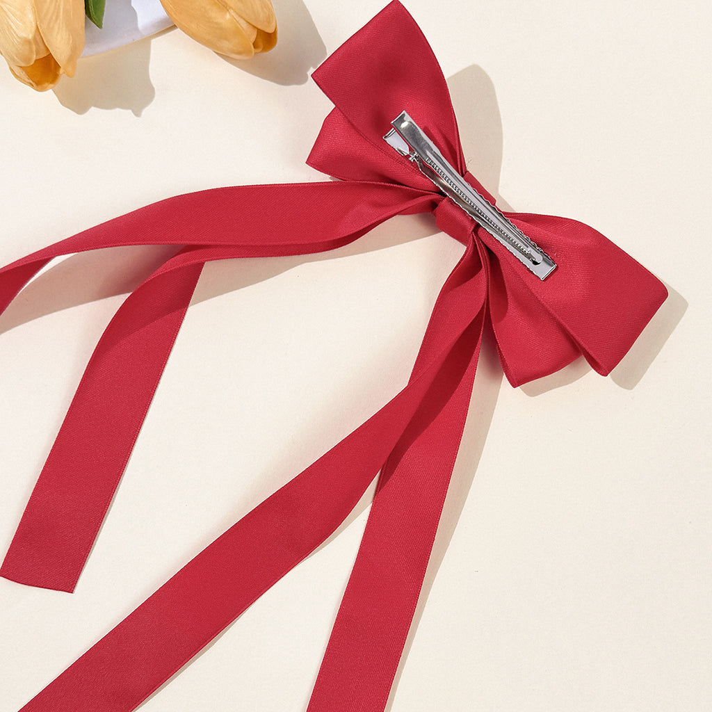 Satin Bow Hair Clip Women's Top Clip Hair Accessory - view 4