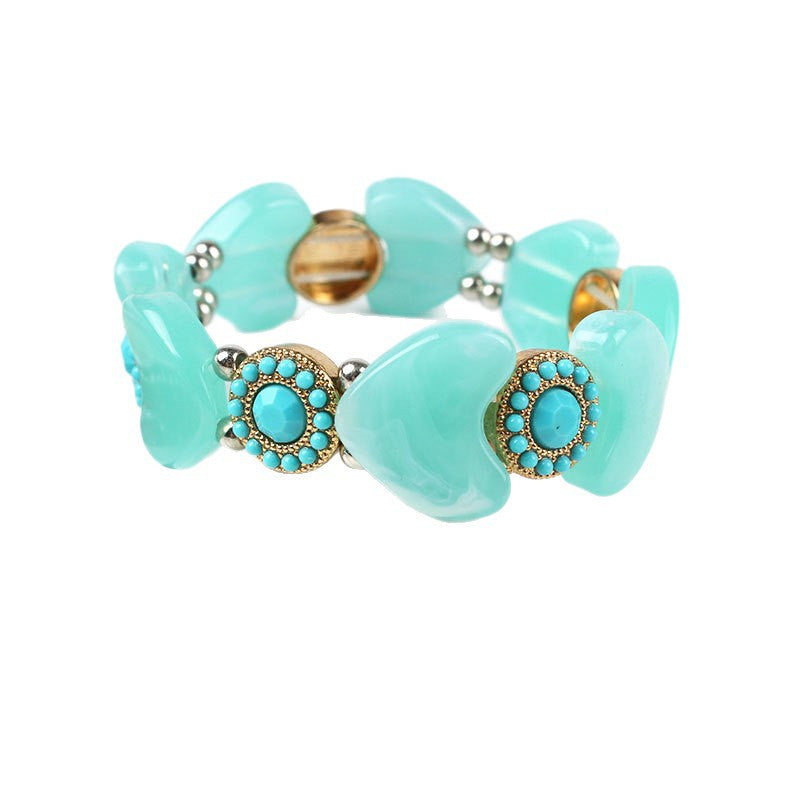 Simple Acrylic Bead Amber Bracelet For Women Elastic Colorful Bracelet  Women's Bracelet Jewelry Accessories - view 5