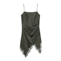Casual Lace Women's Top European Streetwear Short Slim Vest Solid Color Summer - view 2