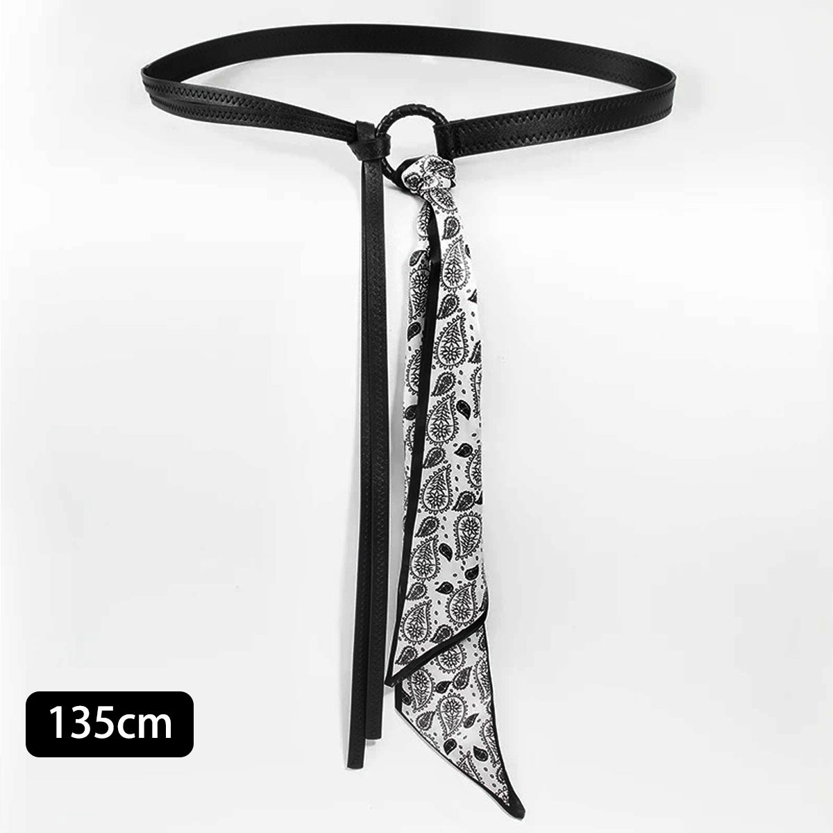 Vintage Denim Style Scarf Belt For Women Dress With Jeans Accessories Polyester Belt - view 3