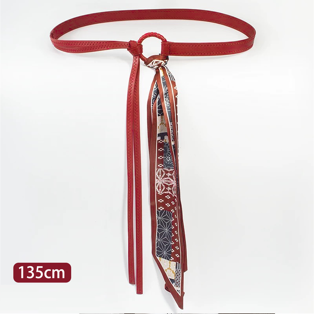 Vintage Denim Style Scarf Belt For Women Dress With Jeans Accessories Polyester Belt - view 4