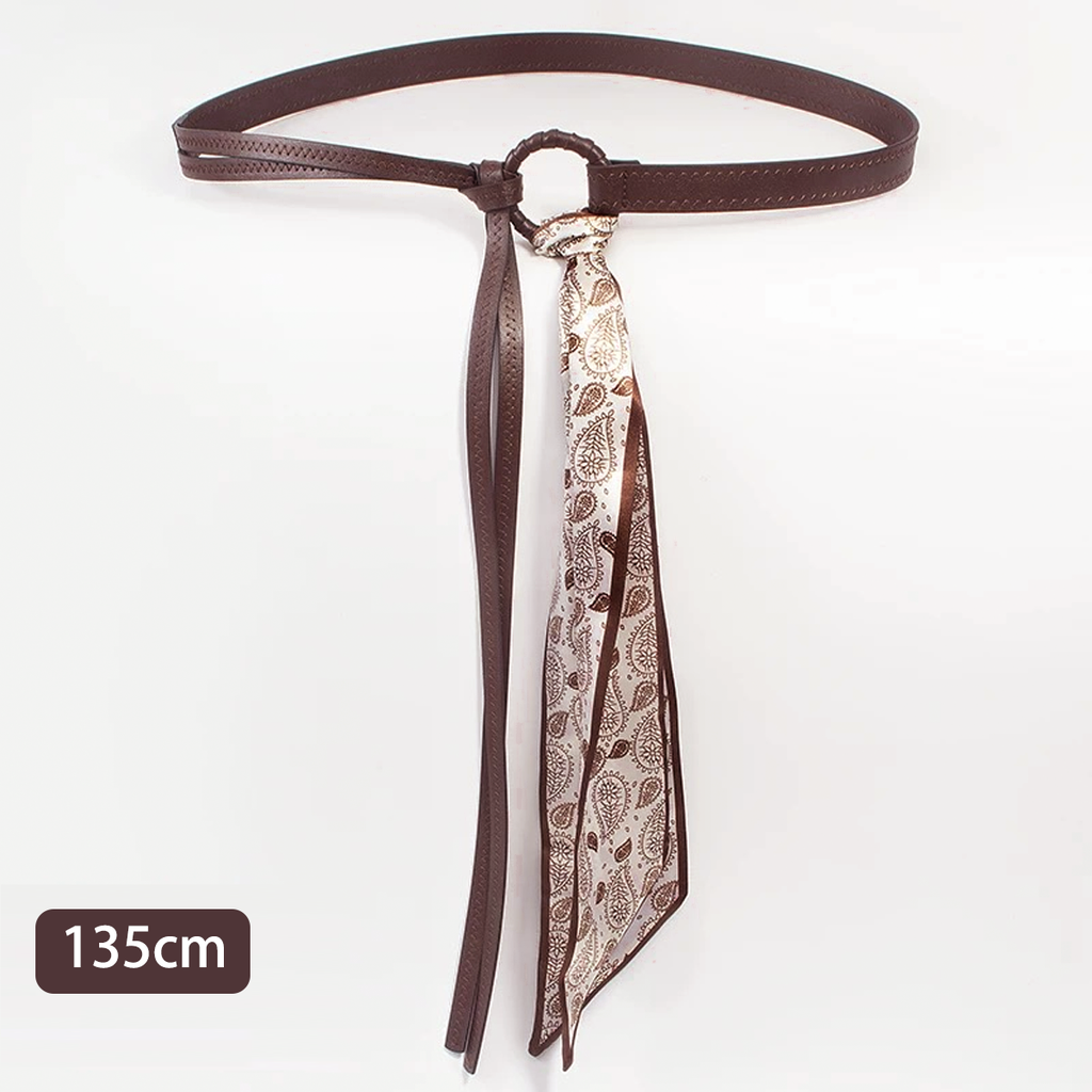Vintage Denim Style Scarf Belt For Women Dress With Jeans Accessories Polyester Belt - view 5