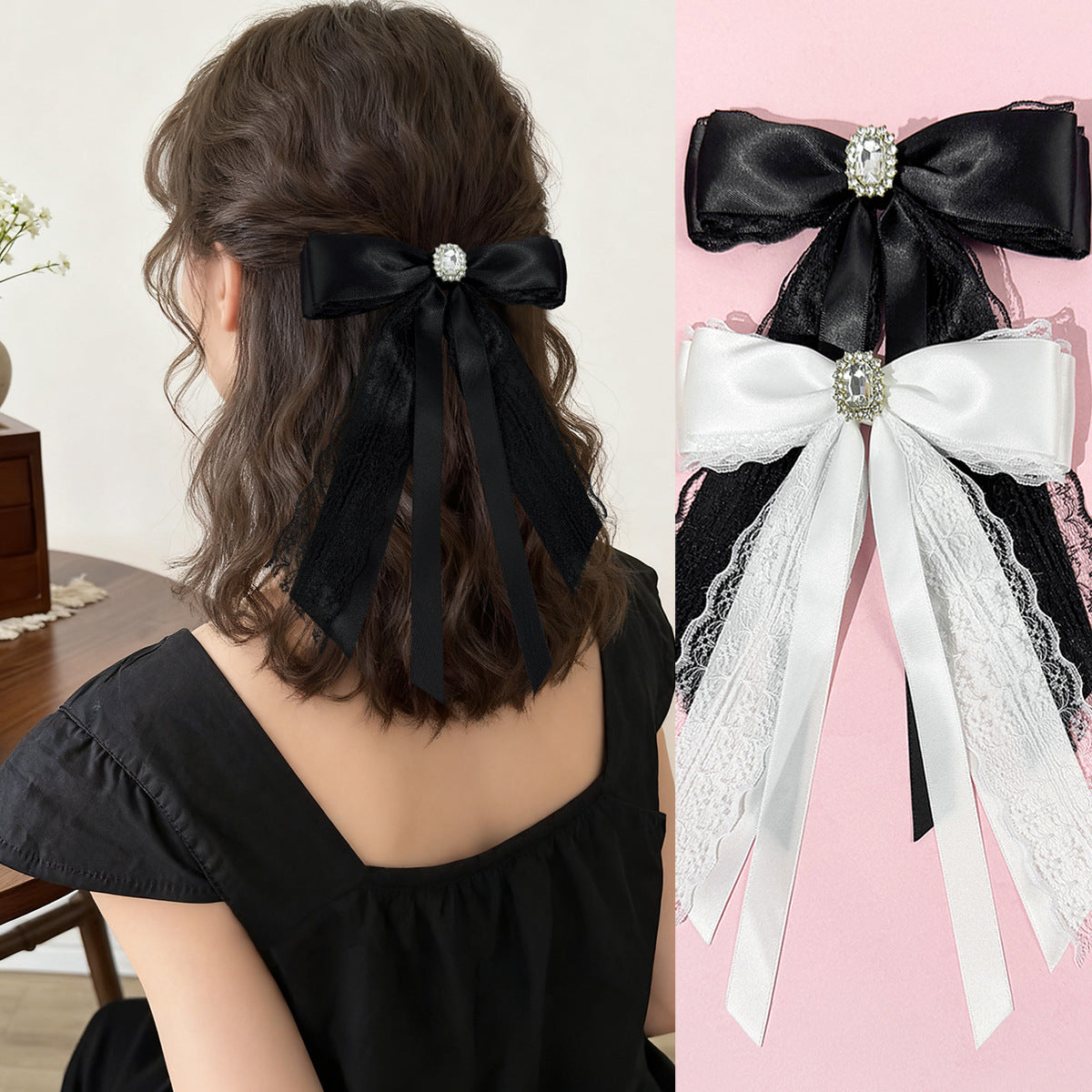 Cool Lace Bow Hair Clip Women's Top Clip Hair Accessories - view 2