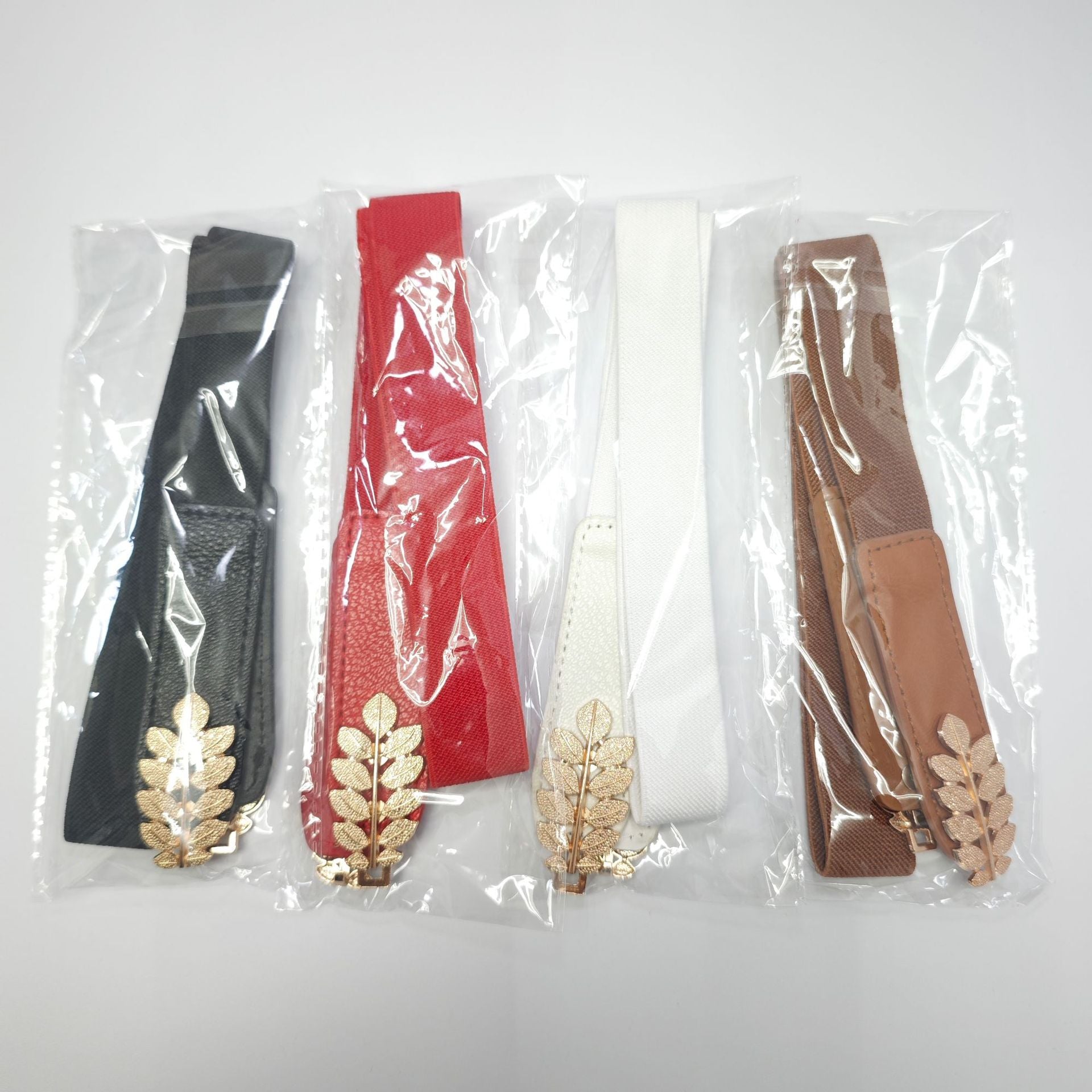 Leaf Elastic Waistband Women's Dress Slim Fit Alloy Jewelry Accessories - view 2