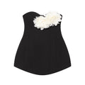 Floral Strapless Dress Color Block Knee-Length Polyester Women's Dress - view 2