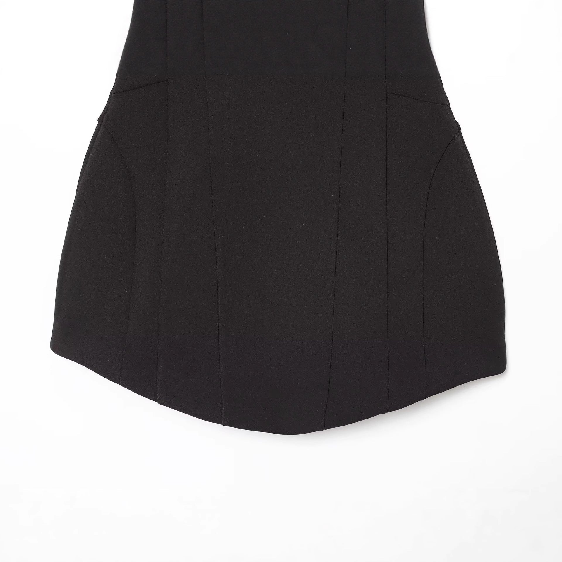 Floral Strapless Dress Color Block Knee-Length Polyester Women's Dress - view 5