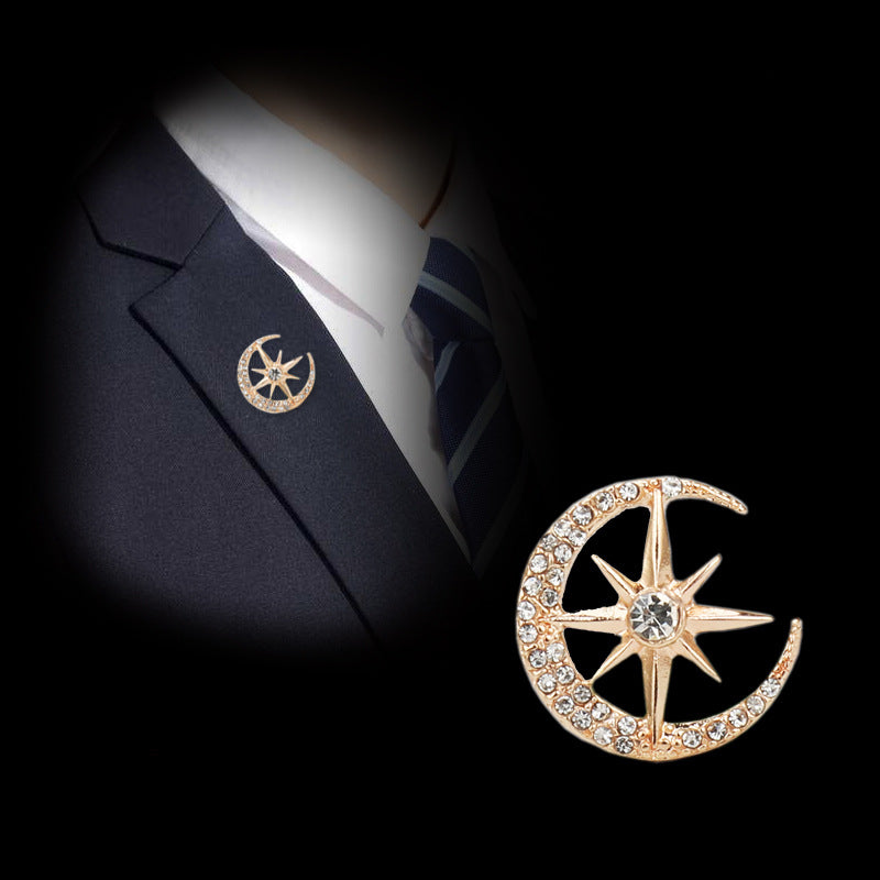 Men's Shirt Pin Simple Crown Badge Mini Collar Button Floral Decoration Business Casual Lapel Brooch - view 2