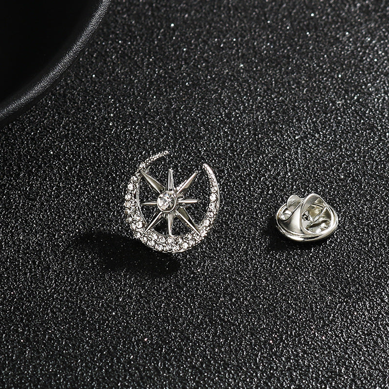 Men's Shirt Pin Simple Crown Badge Mini Collar Button Floral Decoration Business Casual Lapel Brooch - view 3