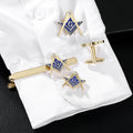 Men's Shirt Cufflinks Decorative Tie And Shirt Collar Pin Business Alloy Geometry - front view