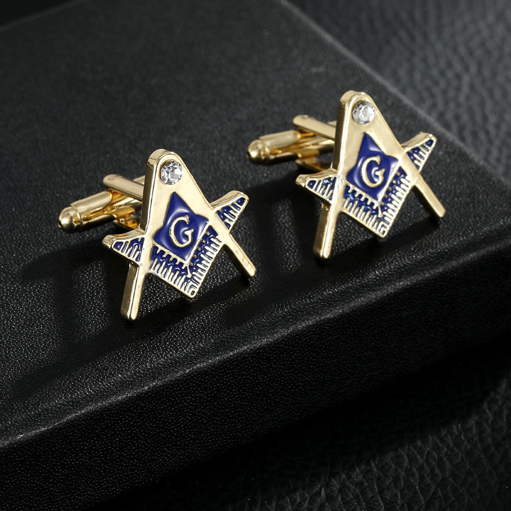Men's Shirt Cufflinks Decorative Tie And Shirt Collar Pin Business Alloy Geometry - view 3