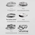Vintage Anti-Taiwan Silver Men's Ring Trendy Stackable Open Ring Single Men's Ring Self-Discipline Ring - front view