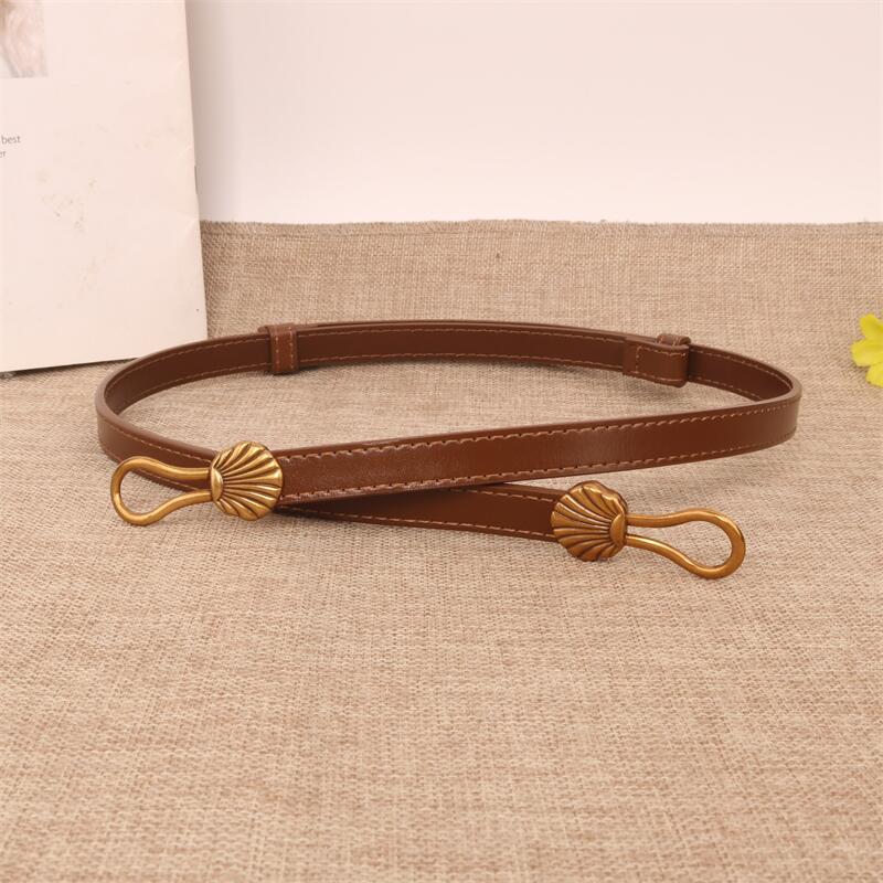 Universal Retro Waist Accessory For Women, Thin Belt, Genuine Leather Waistband, Women's Dress Accessory - view 2