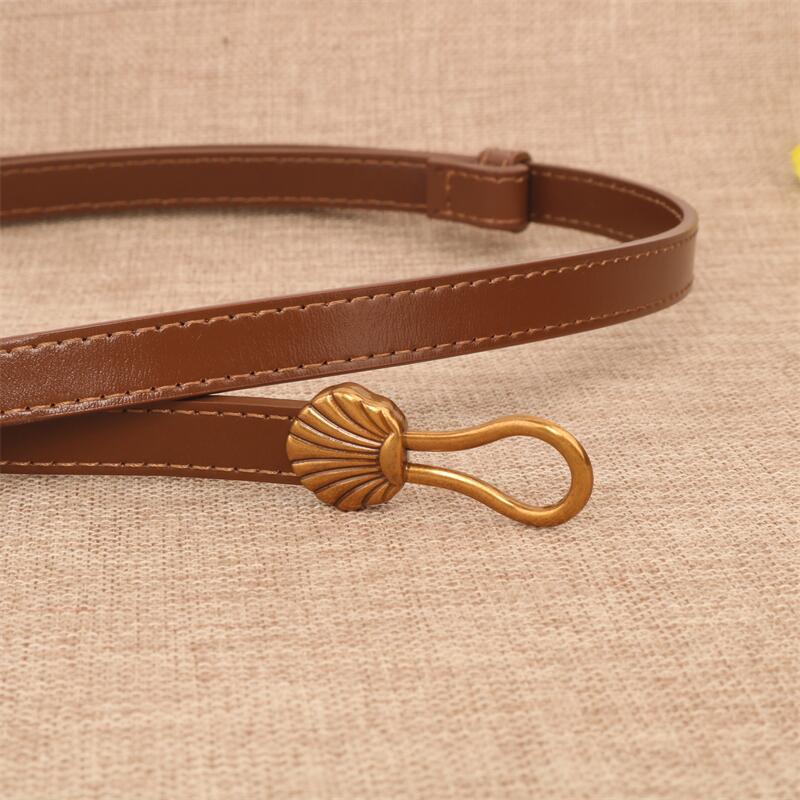 Universal Retro Waist Accessory For Women, Thin Belt, Genuine Leather Waistband, Women's Dress Accessory - view 3