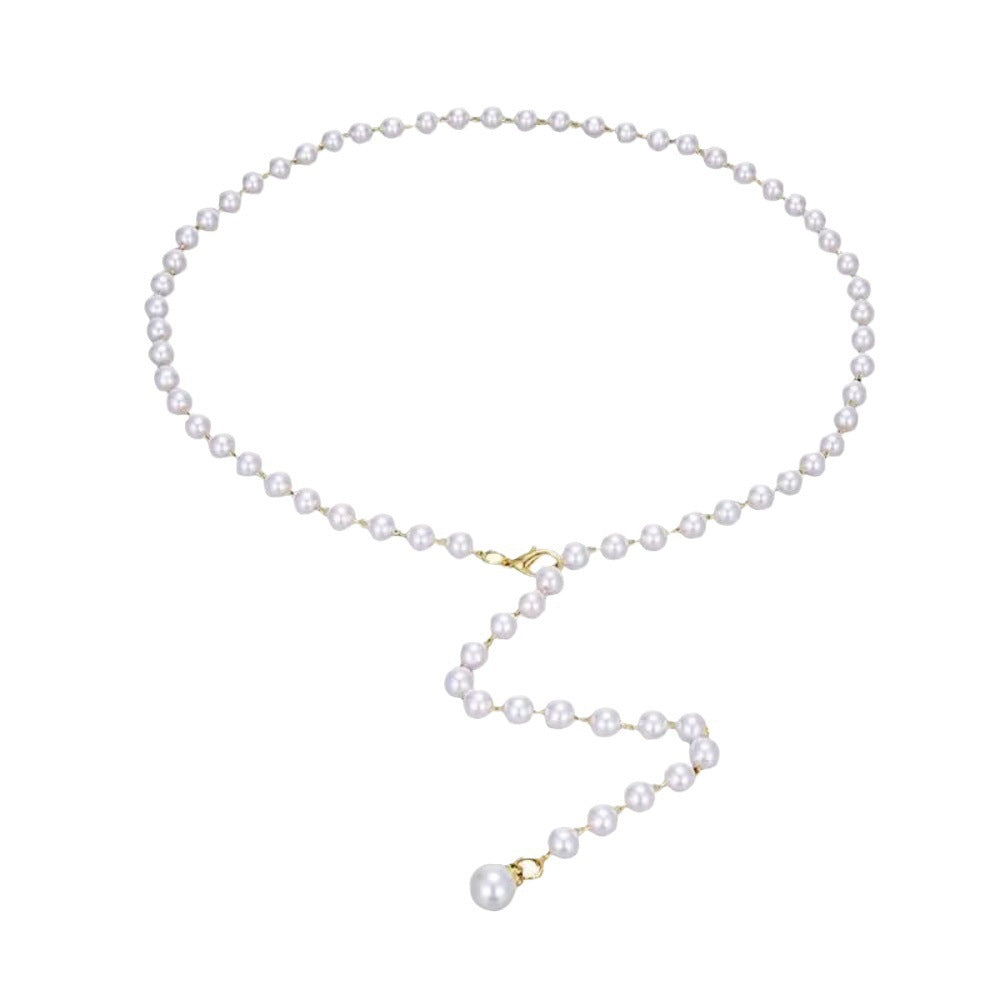 Simple Retro Imitation Pearl Single Layer Waist Chain Sexy Women's Dress Accessory - view 4