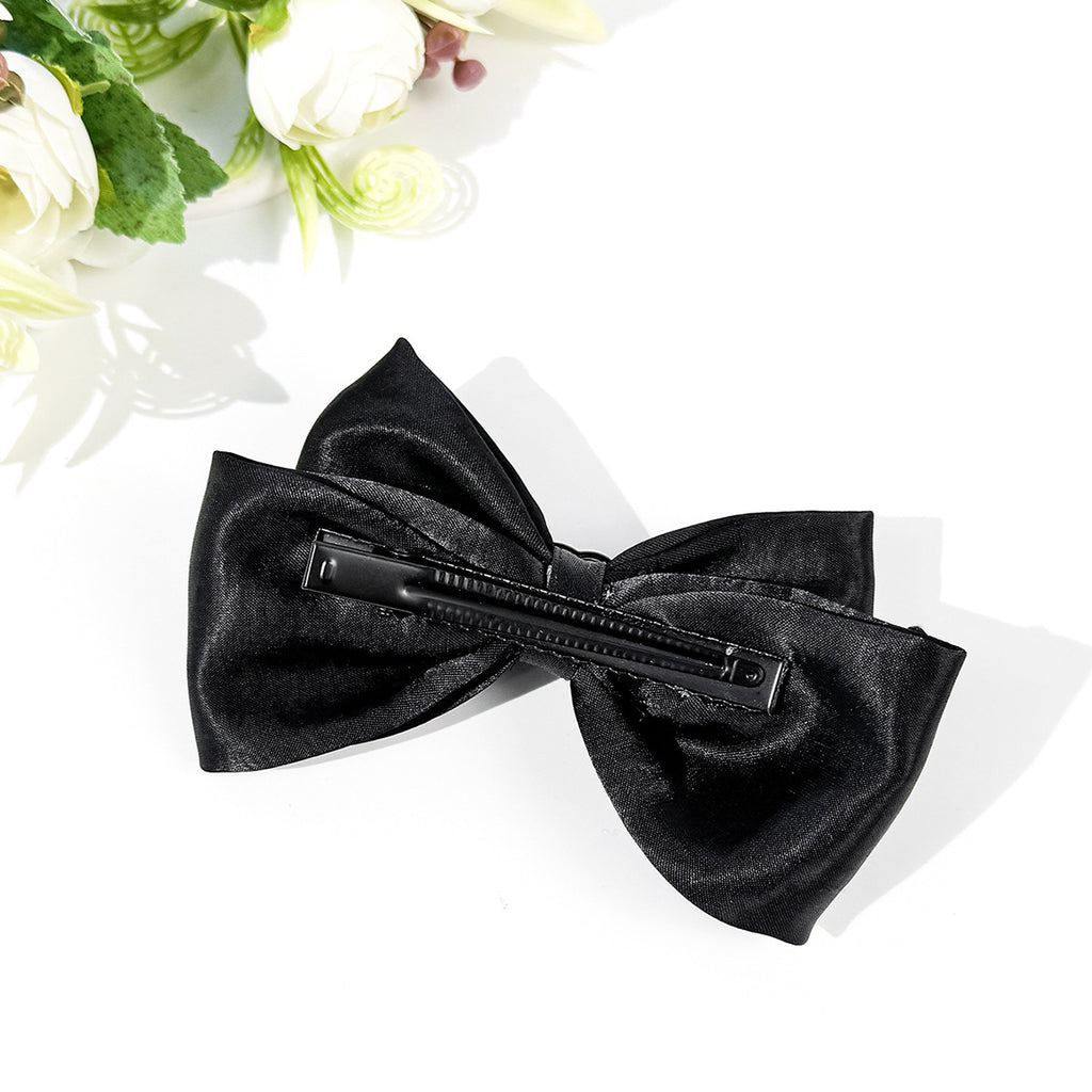 Satin Hair Clip Bow Diamond Heart-Shaped Women's Top Hair Accessory - view 4