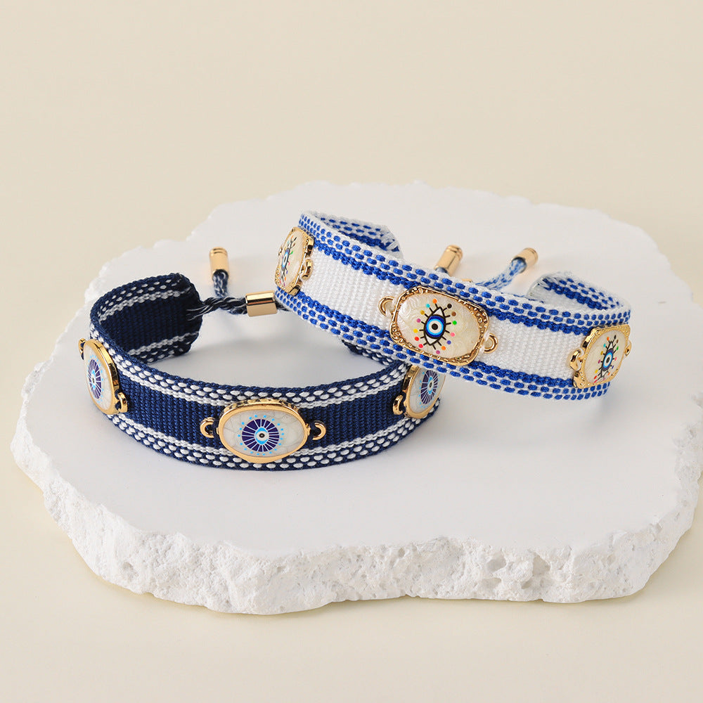 Handmade Butterfly Alloy Adjustable Tassel Bracelet For Women European Braided Rope Bracelet - view 3