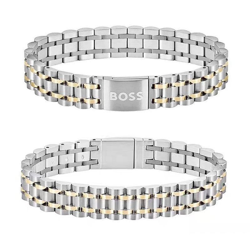 201 Stainless Steel Bracelet Adjustable Magnetic Stainless Steel Men's Jewelry Black Silver Rose Gold Business Wristband - view 3