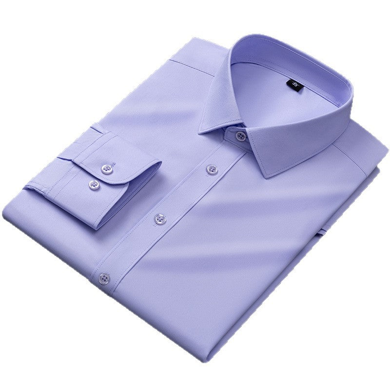 Solid Color Men's Shirt In Modal Fabric Featuring Long Sleeves For Comfortable Wear - view 4