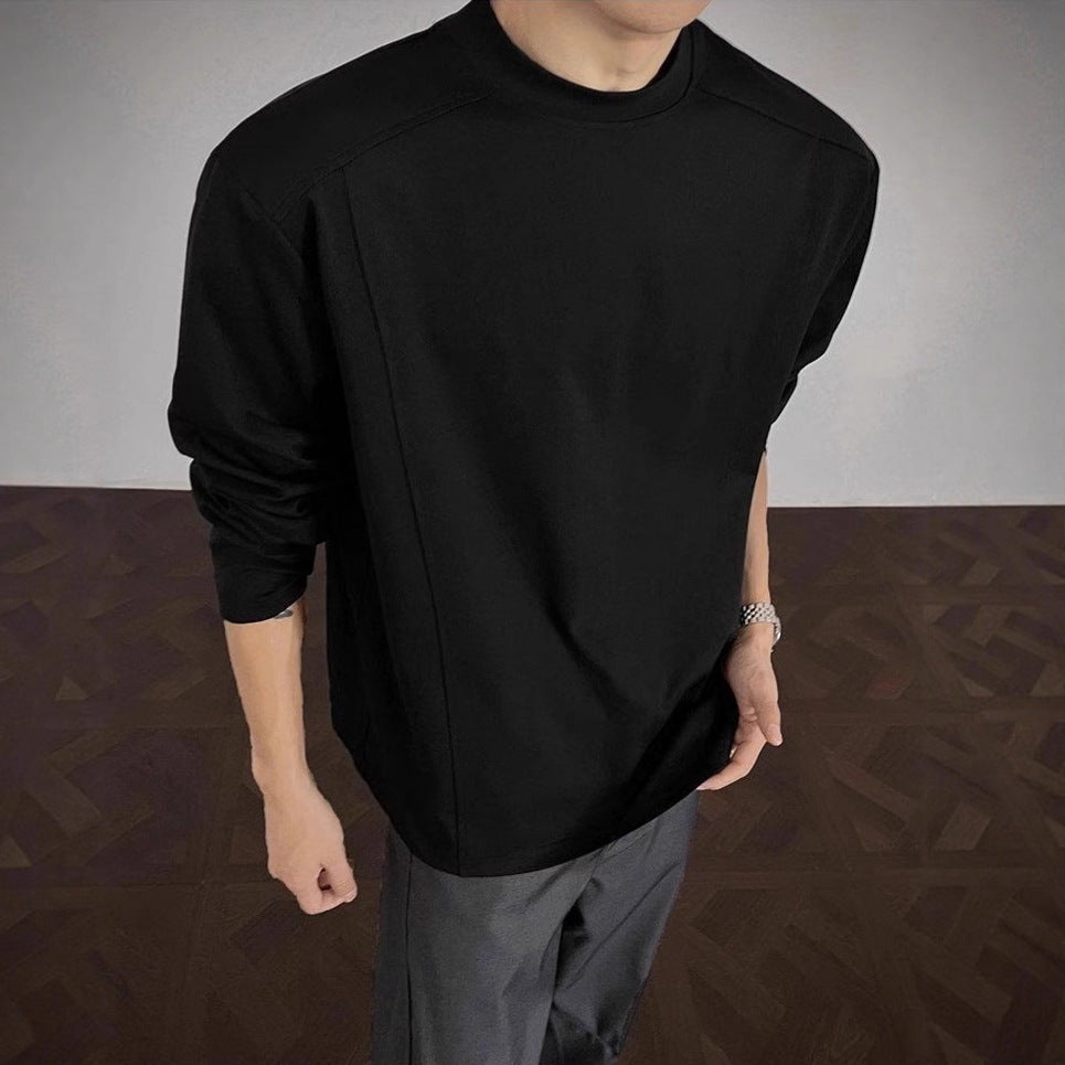 Vintage Style Men's T-Shirt In Polyester With Long Sleeve And Loose Fit, Perfect For Spring - view 4