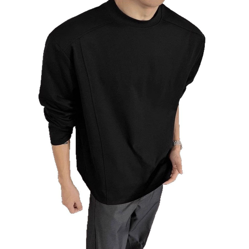 Vintage Style Men's T-Shirt In Polyester With Long Sleeve And Loose Fit, Perfect For Spring - view 5