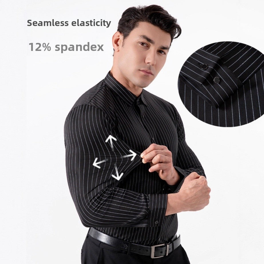 Stripe Men's Shirt Featuring Classic Design In Comfortable Fabric - front view