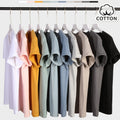 Men's T-shirt Short Sleeve T-shirts Casual Solid Color - front view